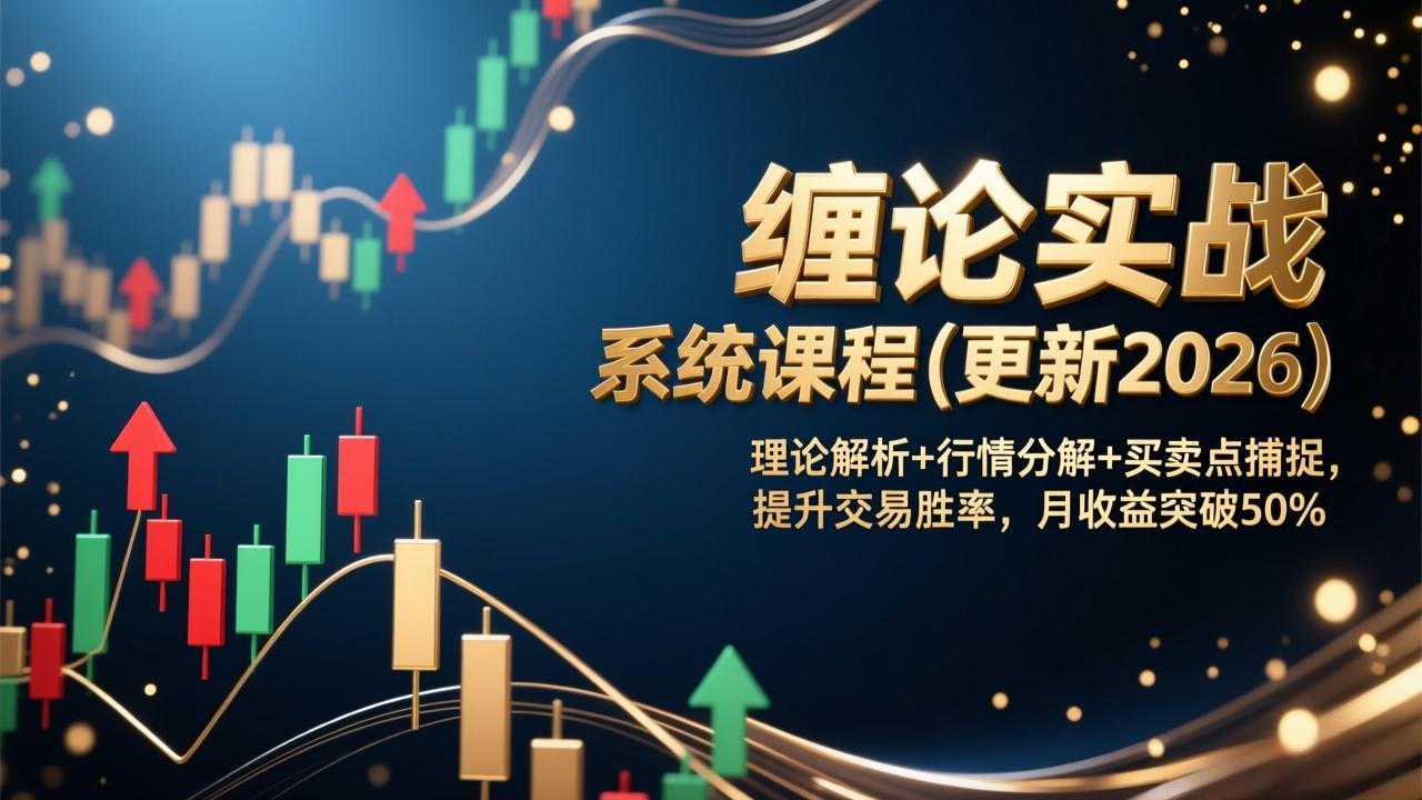 (17136期)缠论实战系统课程(更新2026),理论解析+行情分解+买卖点捕捉,提升交易胜率,月收益突破50% (17136期)缠论实战系统课程(更新2026),理论解析+行情分解+买卖点捕捉,提升交易胜率,月收益突破50%