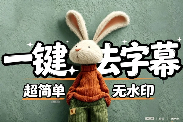 AI字幕去除神器:一键去除字幕水印,画质无损