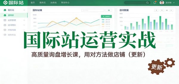 国际站运营实战，高质量询盘增长课，用对方法做店铺（更新）
