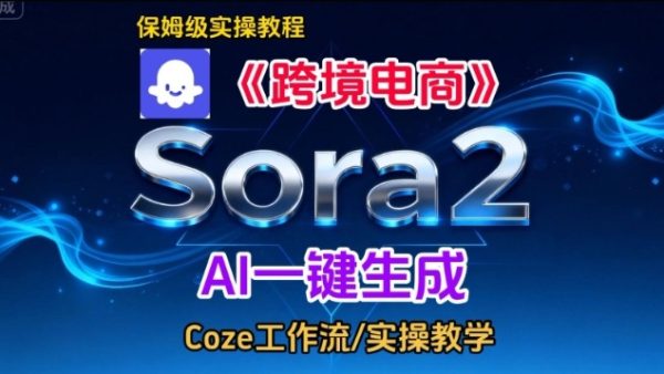 Sora2生成《跨境电商》英文短视频，实操搭建教学课，通俗易懂，包教包会