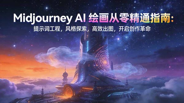 （17118期）Midjourney AI绘画从零精通指南：提示词工程，风格探索，高效出图，开启创作革命
