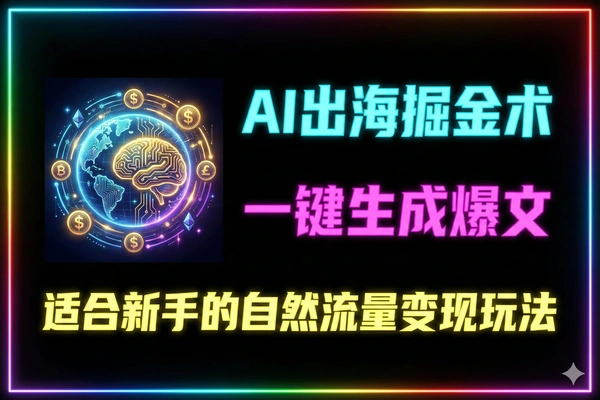 AI出海赚美金实战课