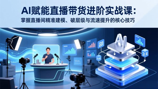 （17405期）AI赋能直播带货进阶实战课：掌握直播间精准建模、破层级与流速提升的核心技巧