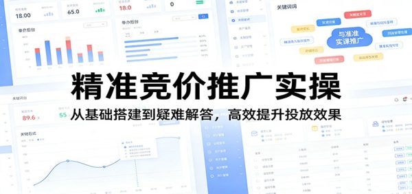 精准竞价推广实操：从基础搭建到疑难解答，高效提升投放效果