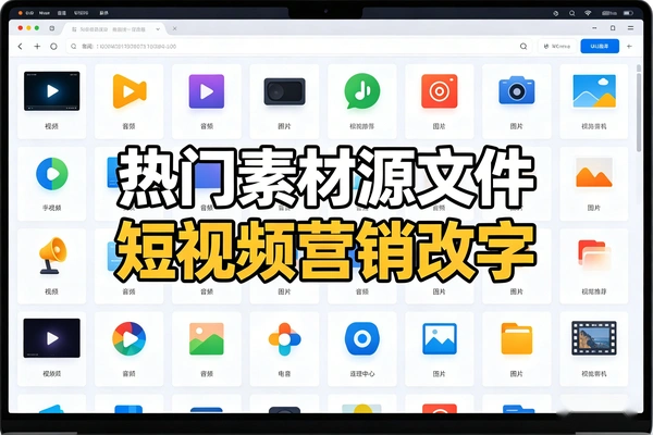 热门短视频素材营销改字源文件
