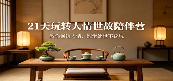 21天玩转人情世故陪伴营:教你通透人情、圆滑处世不踩坑