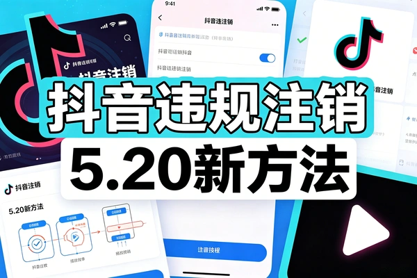 抖音违规注销新方法5.20有需要自行测试