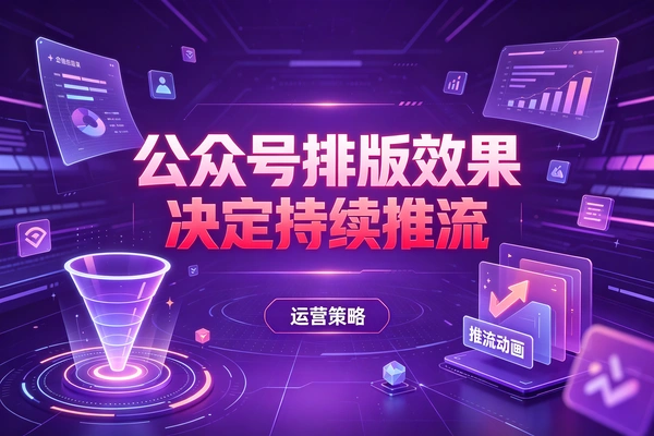 公众号排版视觉效果决定是否持续推流