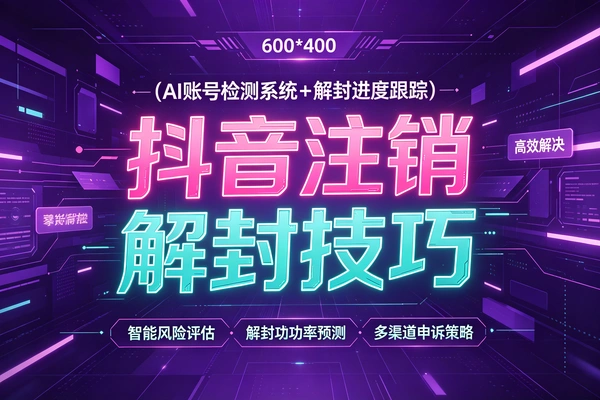 抖音账号注销后解封技巧