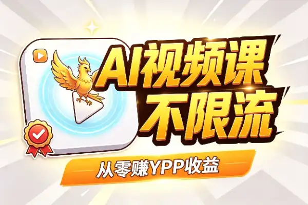 AI视频变现全攻略：搞定限流和人物一致性，轻松赚YPP收益
